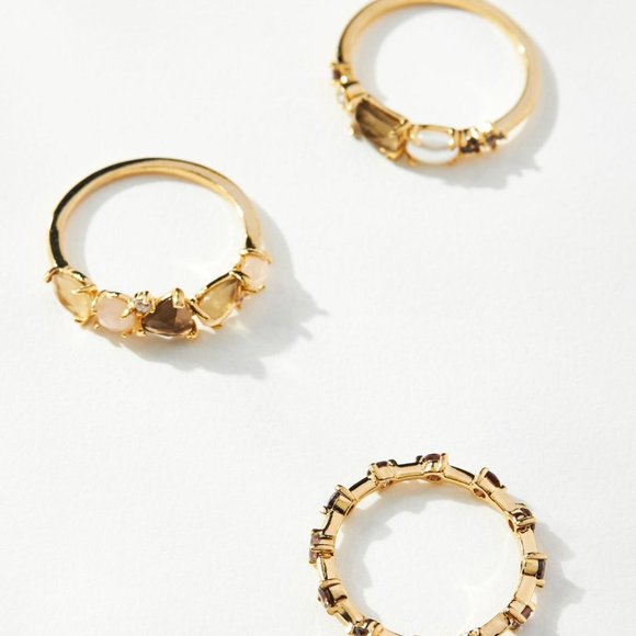 NWT Anthropologie Stacked Birthstone Ring - June - Sz 6 - Picture 2 of 3